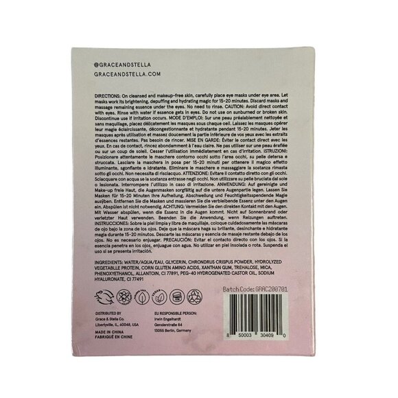 Grace & Stella Anti-Wrinkle‎ & Energizing Eye Masks Large Box of 12 Mask Pairs - Picture 4 of 4